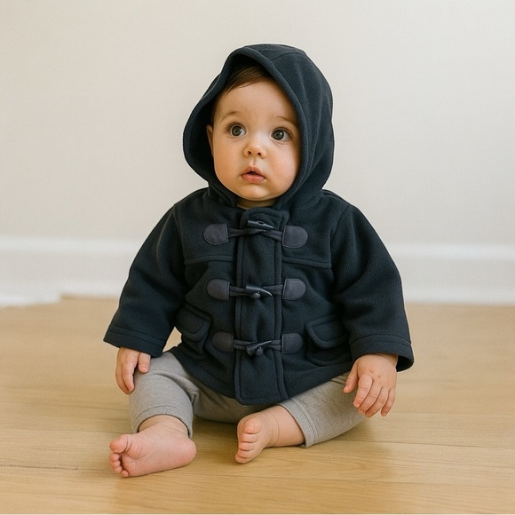 BABY GAP Y2K Toggle Fleece Baby Peacoat - Picture 1 of 8